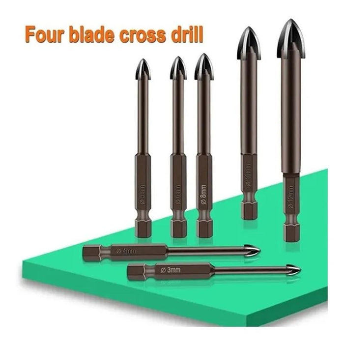 7PCS Multifunctional Cross Alloy Drill Bit