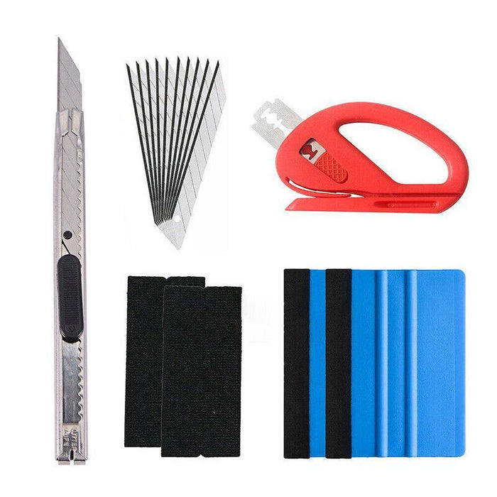 Car Wrap Vinyl Tools Kit Carbon Fiber Wrapping Squeegee Felt Magnet Wrap Kit