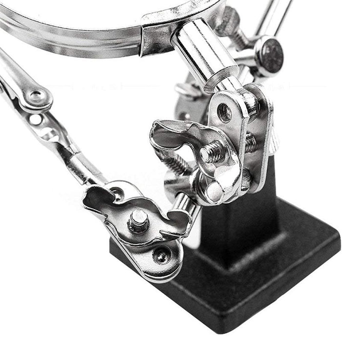 Helping 3rd Hand Soldering Iron Hobby Tool Vise Clamp Magnifying Glass + Station