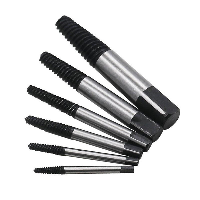 6 Pcs Damaged Screw Bolt Extractor Ezy Out Set Easy Broken Screw Remover Kit