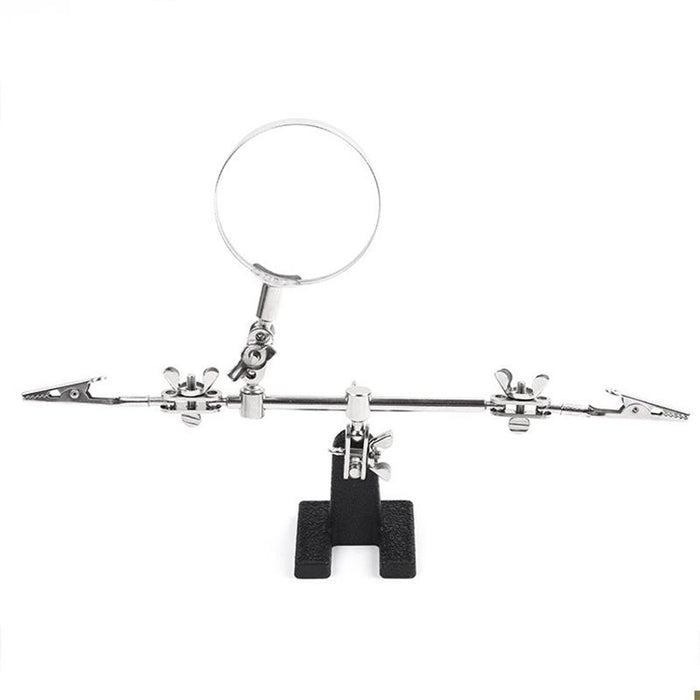 Helping 3rd Hand Soldering Iron Hobby Tool Vise Clamp Magnifying Glass + Station
