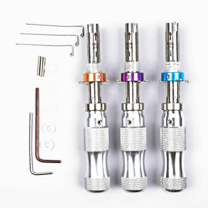 3X Tubular Locksmith Lock Tool Equipment 7.00MM 7.5MM 7.8MM Steel Set