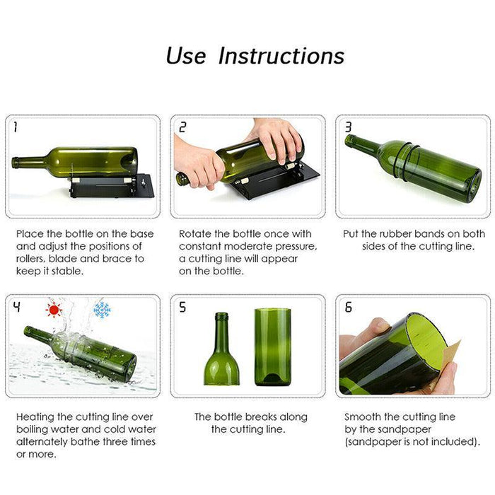 Glass Bottle Cutter Cutting Tool Upgrade Version Square & Round Bottle Cutter