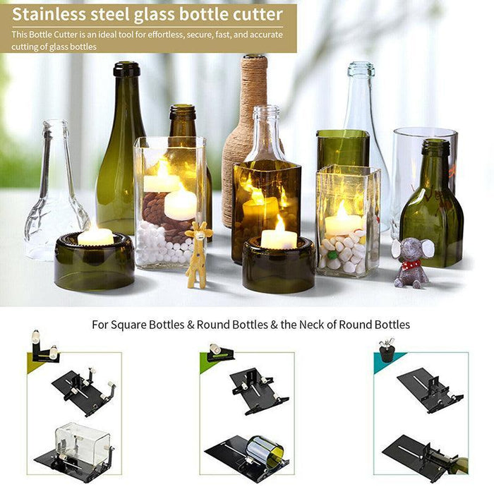 Glass Bottle Cutter Cutting Tool Upgrade Version Square & Round Bottle Cutter