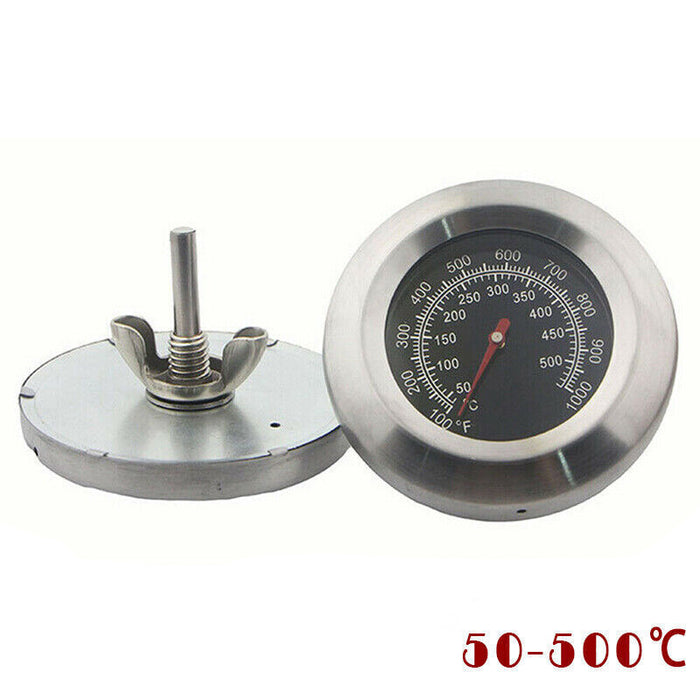 Latest Stainless Steel BBQ Smoker Grill Thermometer Temperature Gauge 50-500℃