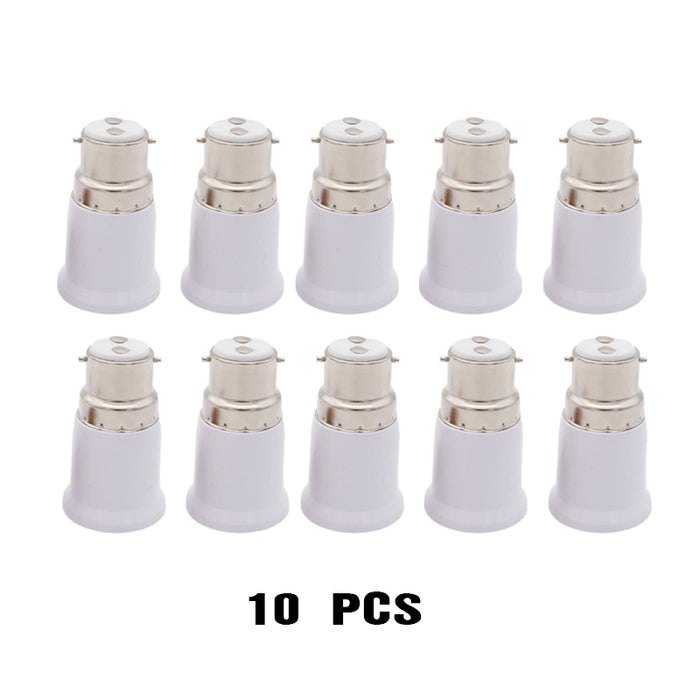 4/10x B22 to E27 Adapter Bulb Adapter E27 to B22 Edison Screws Bayonet Converter