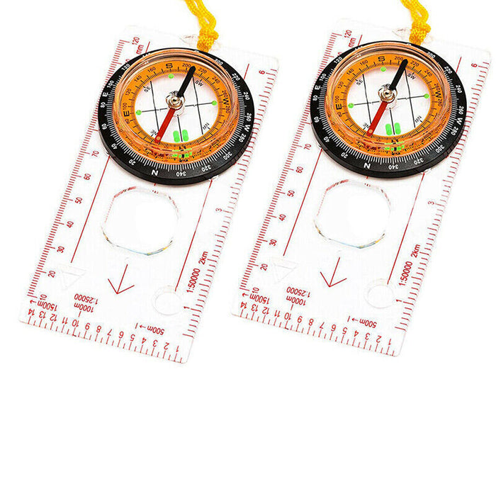 Orienteering Baseplate Compass Hiking Camping Lensatic Map Tactical Army Gear