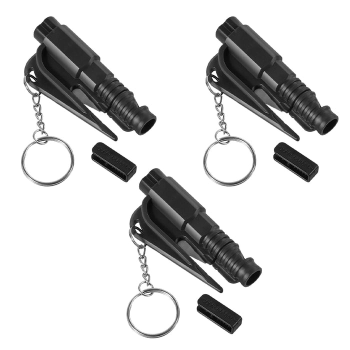 3 Pack Emergency Escape Auto Car Window Glass Tool Breaker Seat Belt Cutter