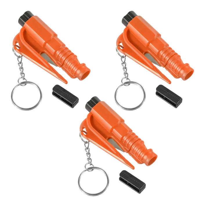 3 Pack Emergency Escape Auto Car Window Glass Tool Breaker Seat Belt Cutter
