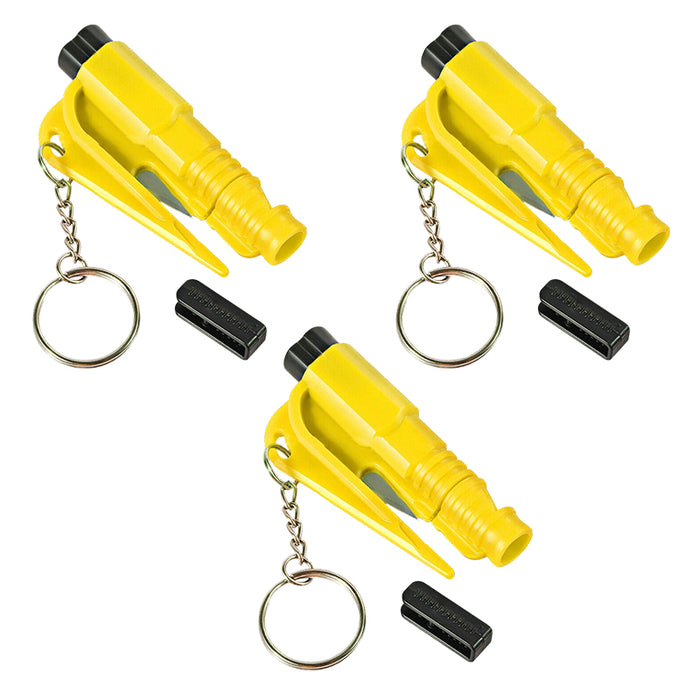 3 Pack Emergency Escape Auto Car Window Glass Tool Breaker Seat Belt Cutter