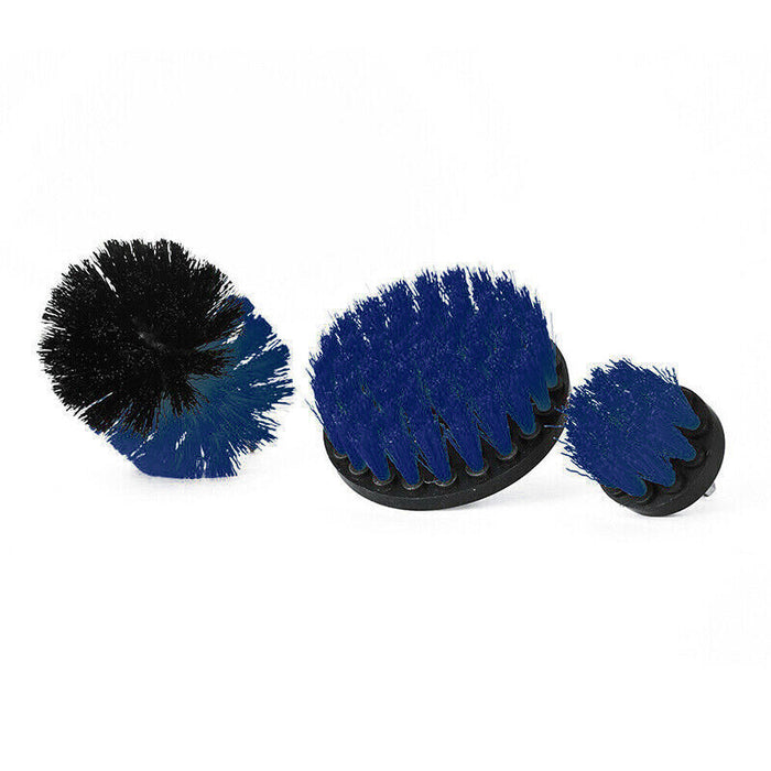 Detergent Drill Brush 3PCS Set Blue Artificial Fiber