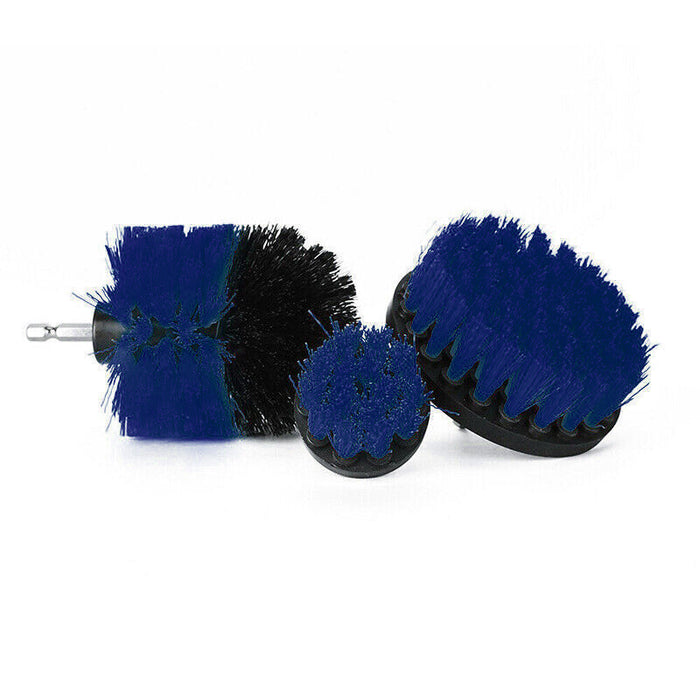 Detergent Drill Brush 3PCS Set Blue Artificial Fiber