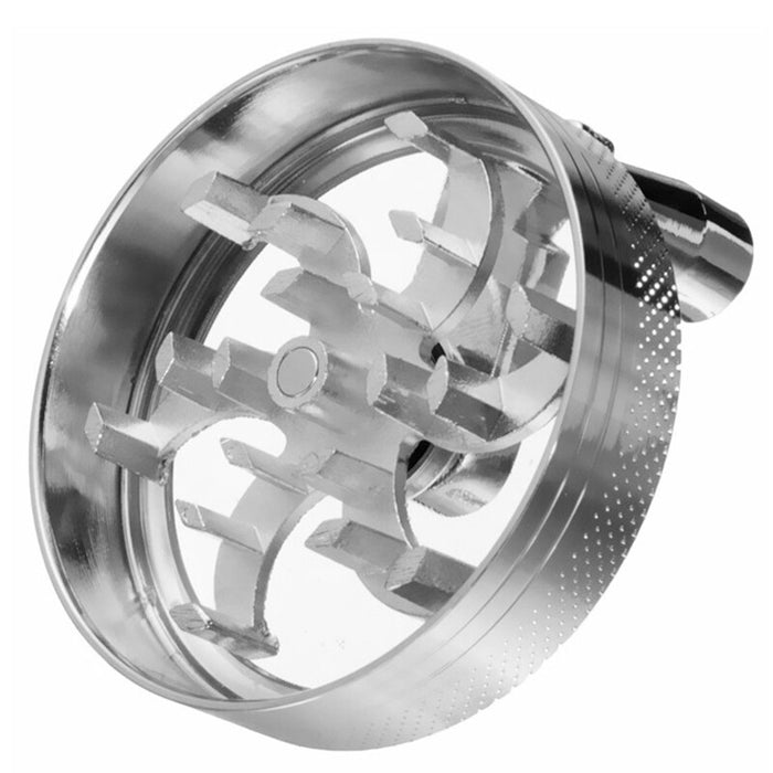 4-layer  Grinder Aluminum Herb Grinders Hand Crank Crusher Herbal Spices
