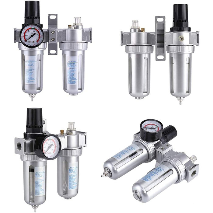 1/4" Air Compressor Water Trap Pressure Regulator, Oil-Water Separator for Pneumatic Systems