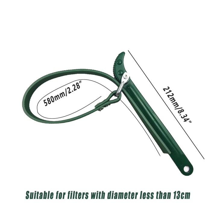 Oil Filter Belt Wrench Puller Strap Spanner, Filter Cartridge Removal Tool