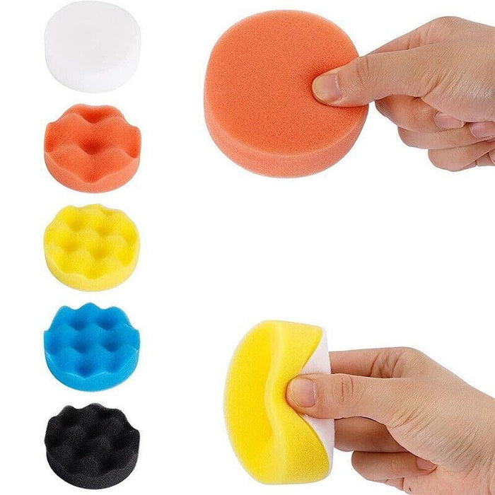 22pcs 3" Buffing Waxing Polishing Sponge Pads Kit Set