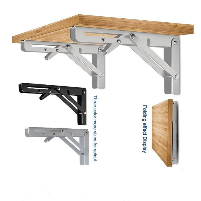 2PCS Table Bracket Folding Stainless Steel 150KG White 20in