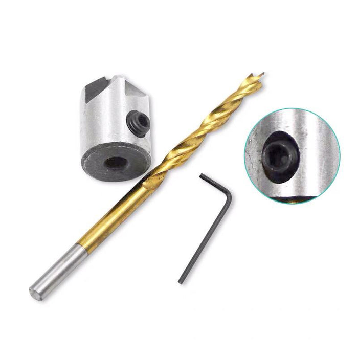 8PCS 3-10MM 5 Flute Countersink Drill Bit Set