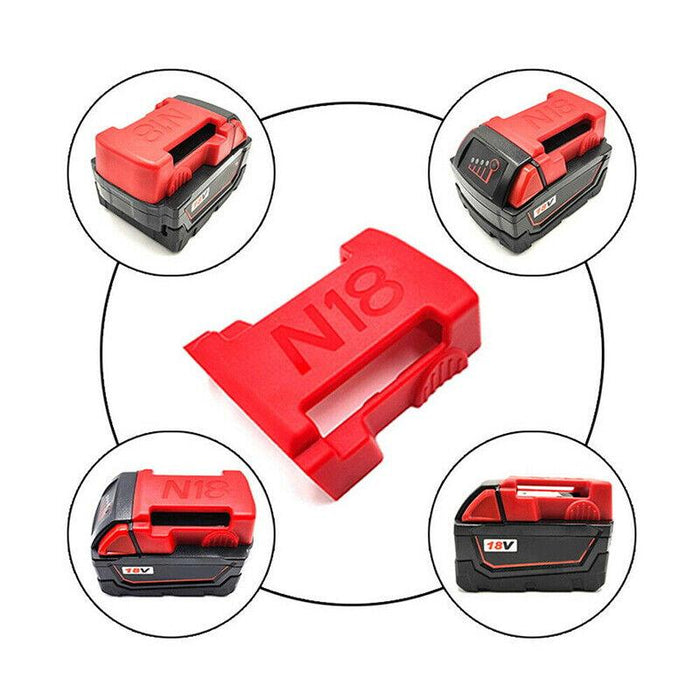 5Pcs Battery Mount Holder Stand For Milwaukee M18 18V Tool Battery Red