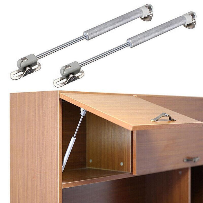 4PCS 60N Pneumatic Hydraulic Rod Cabinet Door Hinge Bracket Silver