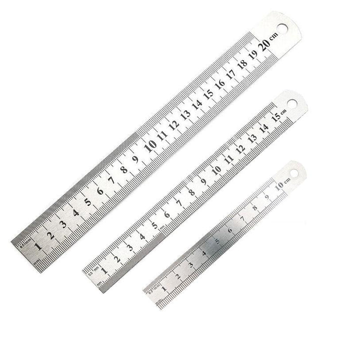 15cm Double Sided Stainless Steel Metal Ruler