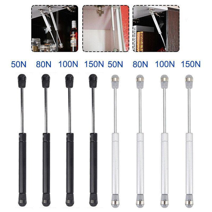 4PCS 60N Pneumatic Hydraulic Rod Cabinet Door Hinge Bracket Silver