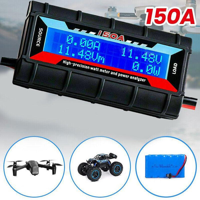 150A Digital LCD Amp Watt Meter Power Analyser Solar Caravan