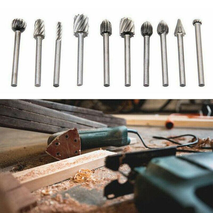 20PCS Tungsten Steel Solid Carbide Burrs For Dremel Rotary Tool Bit Accessories