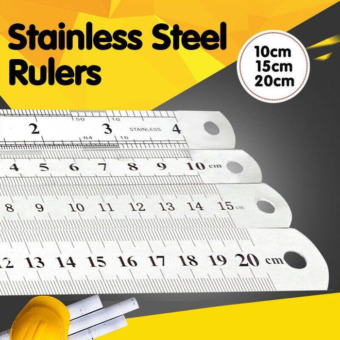 15cm Double Sided Stainless Steel Metal Ruler