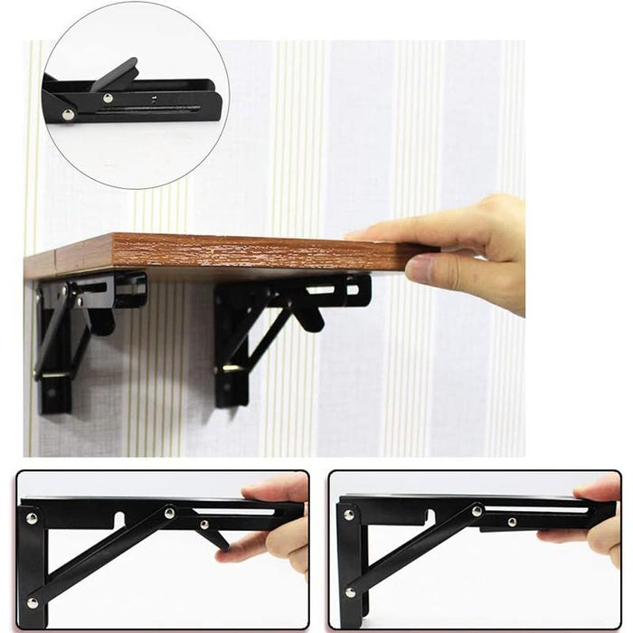 2PCS Table Bracket Folding Stainless Steel 150KG White 20in