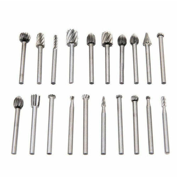 20PCS Tungsten Steel Solid Carbide Burrs For Dremel Rotary Tool Bit Accessories