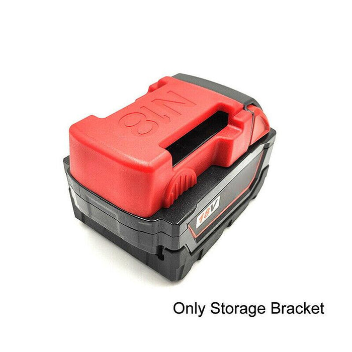 5Pcs Battery Mount Holder Stand For Milwaukee M18 18V Tool Battery Red