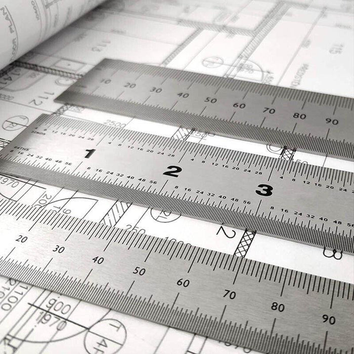 15cm Double Sided Stainless Steel Metal Ruler