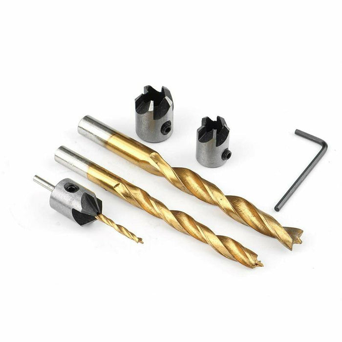 8PCS 3-10MM 5 Flute Countersink Drill Bit Set