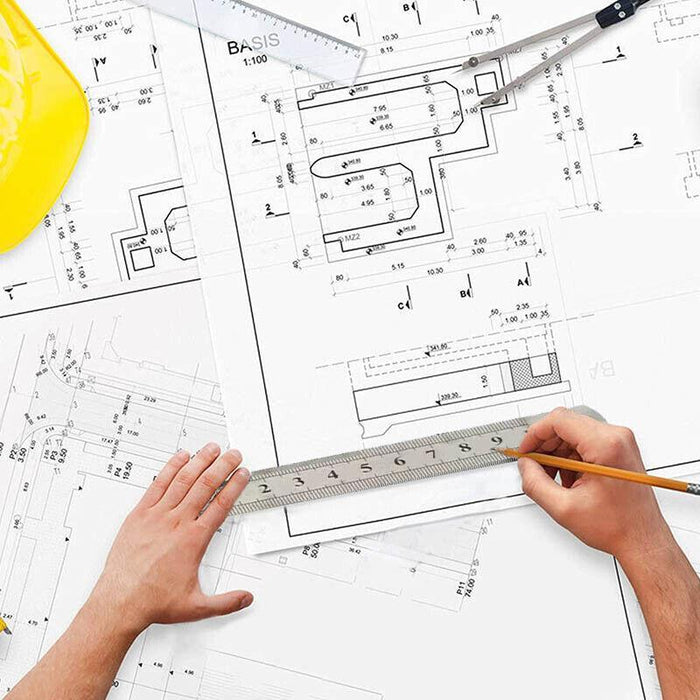 15cm Double Sided Stainless Steel Metal Ruler