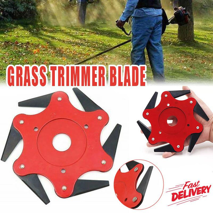 Lawn Trimmer Blades 6-Teeth Steel Brush Cutter Head for Garden Mastery
