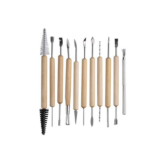 30PCS Clay Sculpting Carving Pottery Tool Set Bag Kit Modelling DIY Sculpture