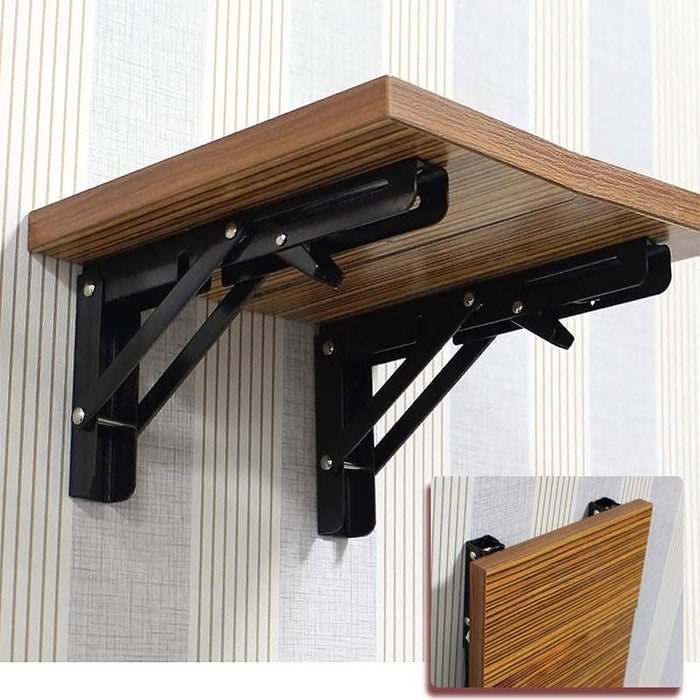 2PCS Table Bracket Folding Stainless Steel 150KG White 20in