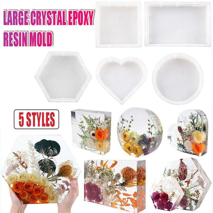 Large Crystal Epoxy Resin Mold Heart Mould