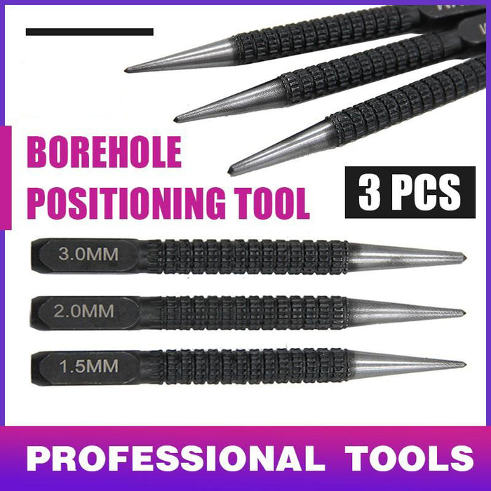 Centre Punch Set 3Pcs Round Head Metal