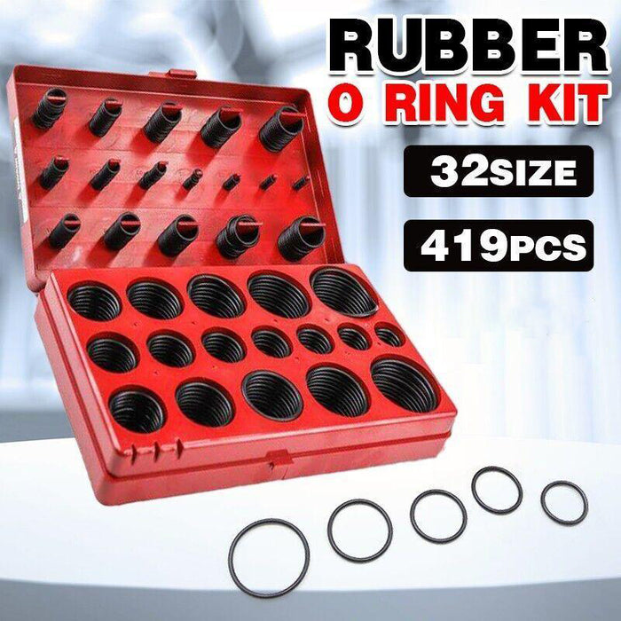 419 PCS Rubber O Ring Kit Metric Grommet Seal Plumbing Garage Assortment