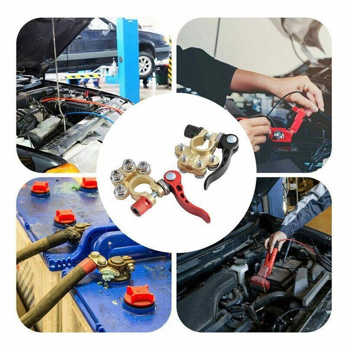 2PCS 4-Way Positive Negative Battery Terminal Connectors
