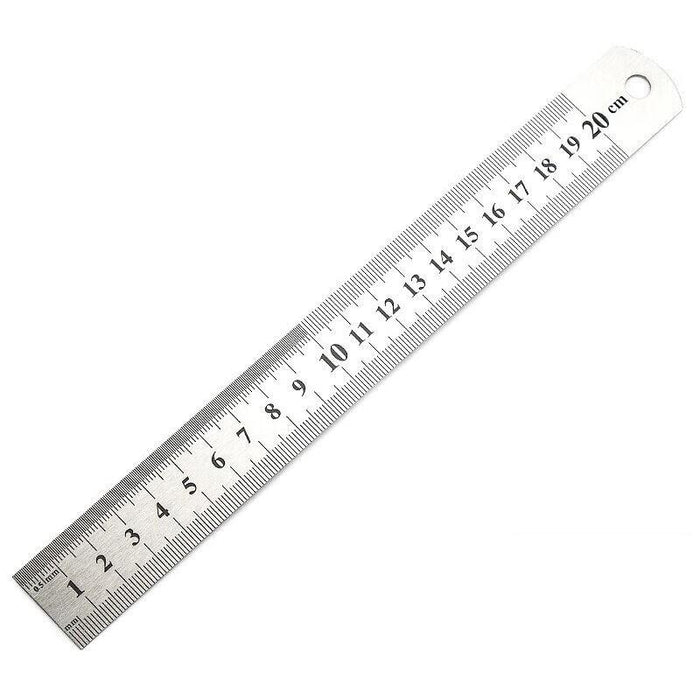 20cm Double Sided Stainless Steel Metal Ruler