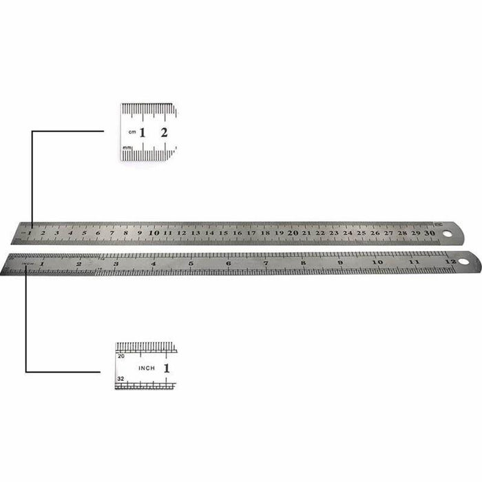 15cm Double Sided Stainless Steel Metal Ruler