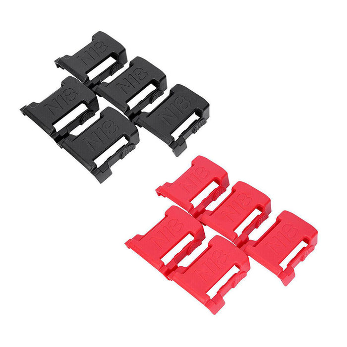 5Pcs Battery Mount Holder Stand For Milwaukee M18 18V Tool Battery Red