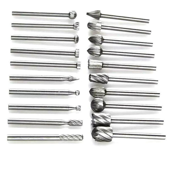 20PCS Tungsten Steel Solid Carbide Burrs For Dremel Rotary Tool Bit Accessories