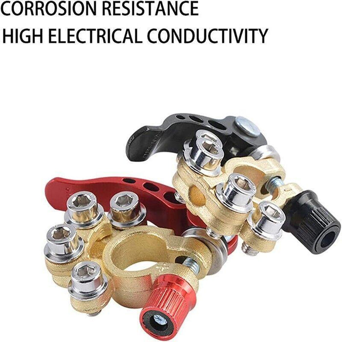 2PCS 4-Way Positive Negative Battery Terminal Connectors