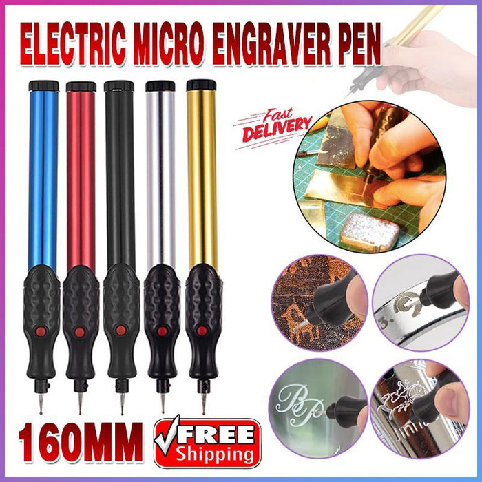 Electric Micro Engraver Aluminum 14*160mm  Silver