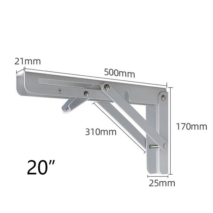 2PCS Table Bracket Folding Stainless Steel 150KG White 20in