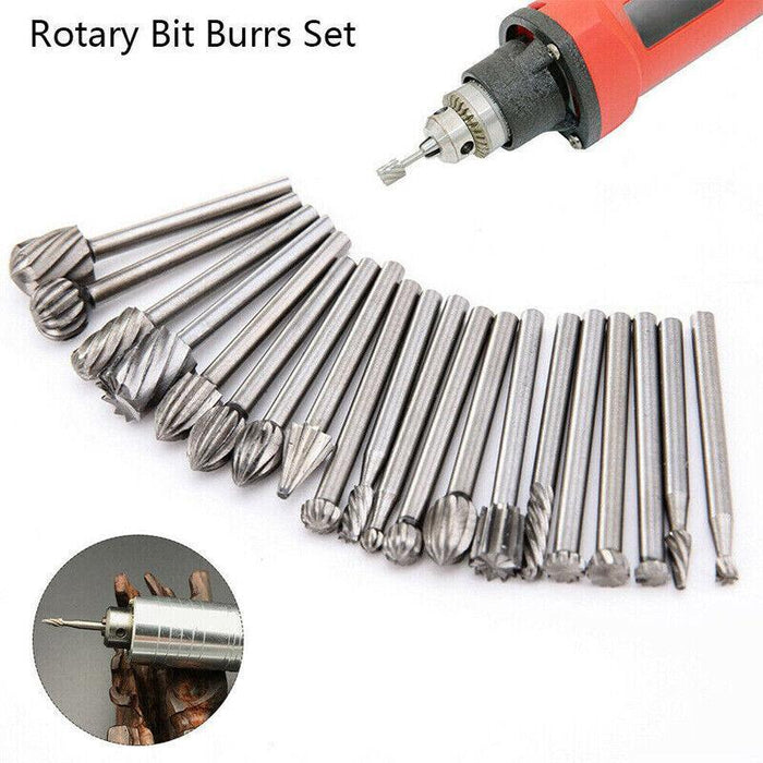 20PCS Tungsten Steel Solid Carbide Burrs For Dremel Rotary Tool Bit Accessories